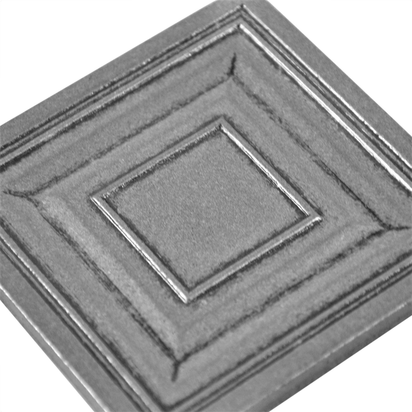 Custom Metal  Insert Tile Pewter 4x4 ( PACK OF 4 PIECE)