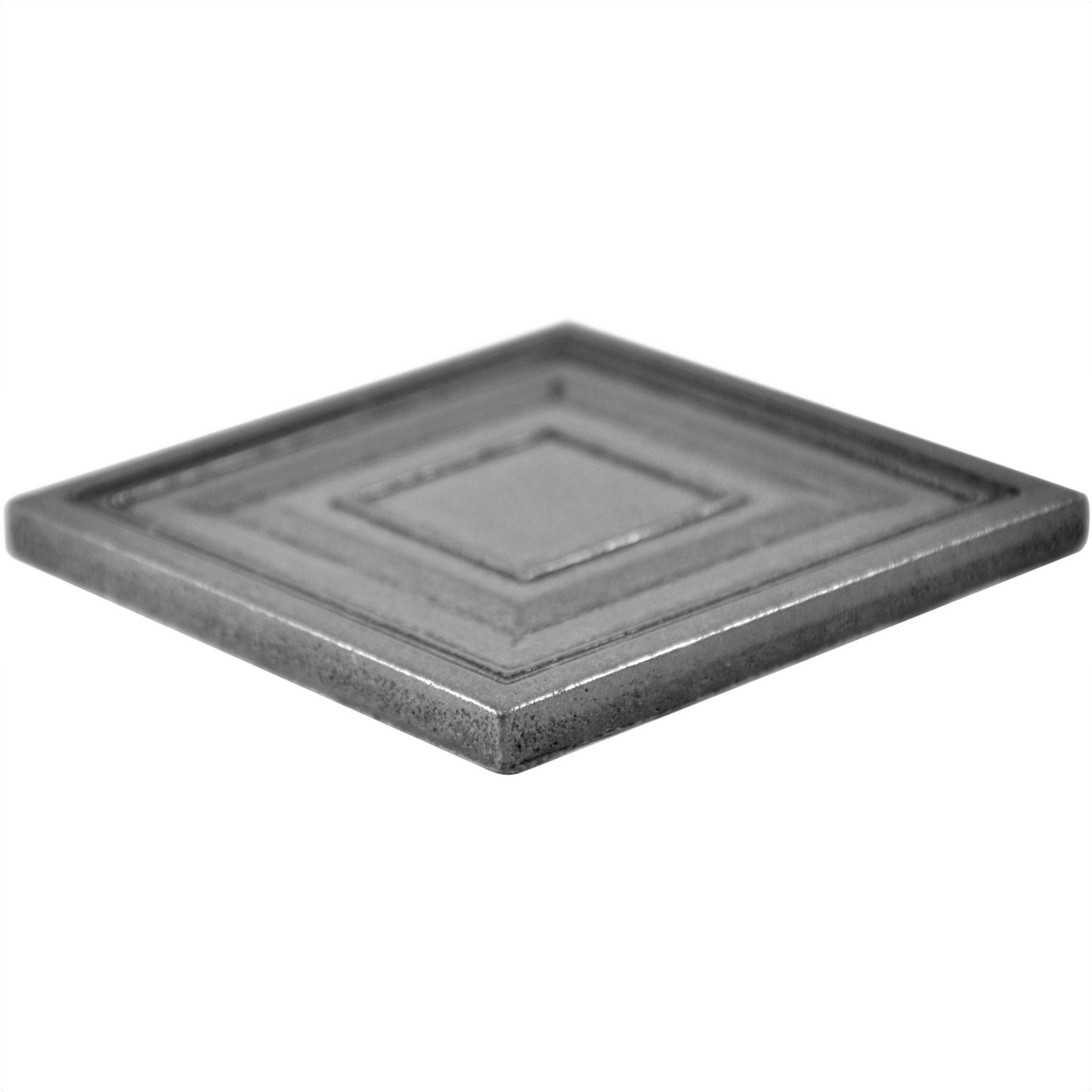 Custom Metal  Insert Tile Pewter 4x4 ( PACK OF 4 PIECE)
