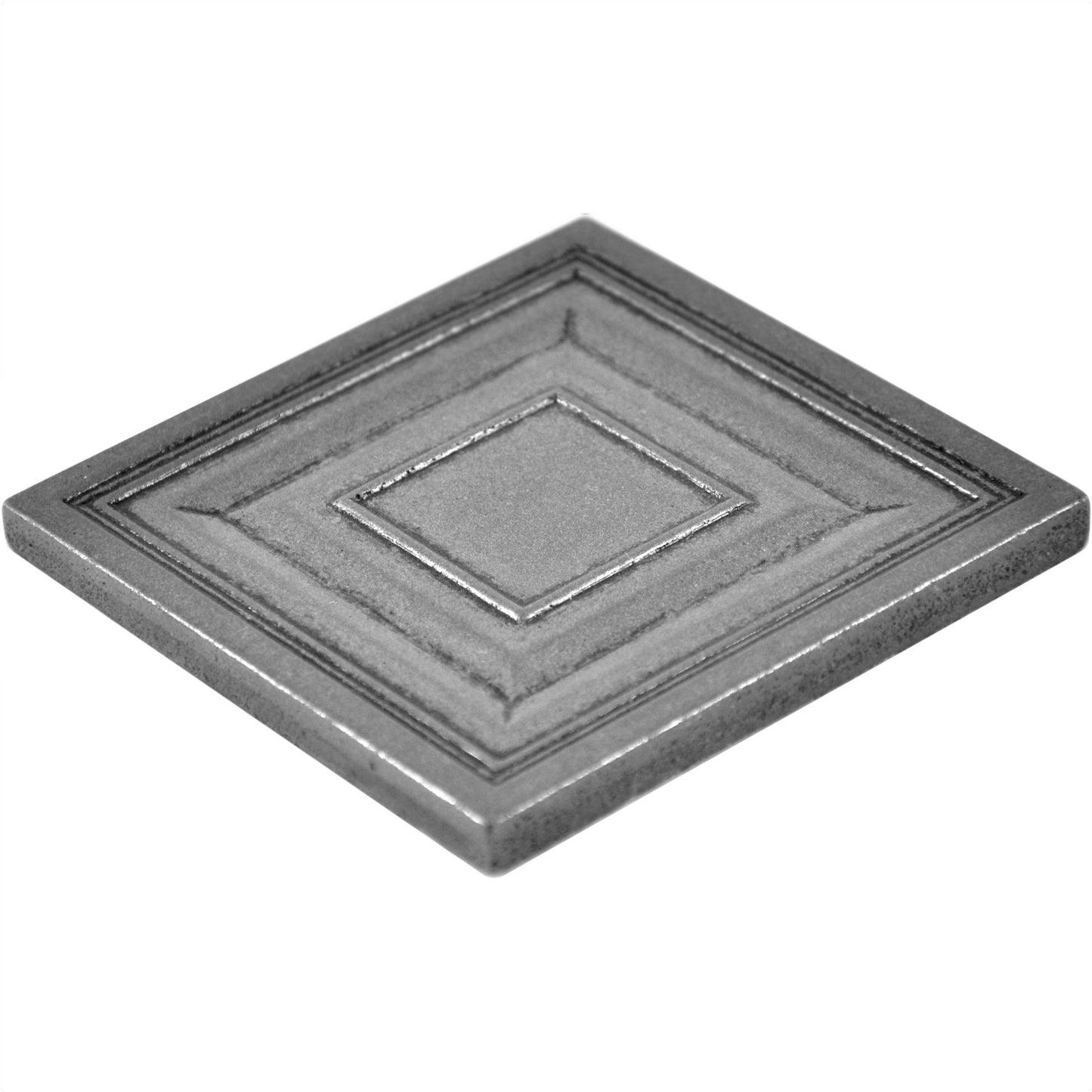 Custom Metal  Insert Tile Pewter 4x4 ( PACK OF 4 PIECE)
