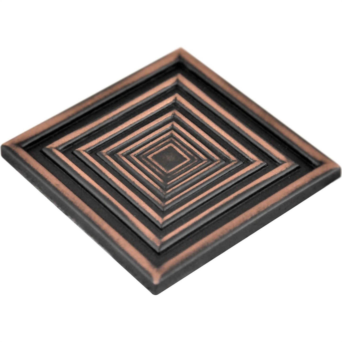 Focus  Metal  Insert Tile Oil Rubbed Bronze 4x4 ( PACK OF 4 PIECE)