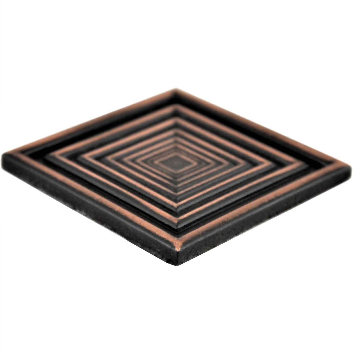 Focus  Metal  Insert Tile Oil Rubbed Bronze 4x4 ( PACK OF 4 PIECE)