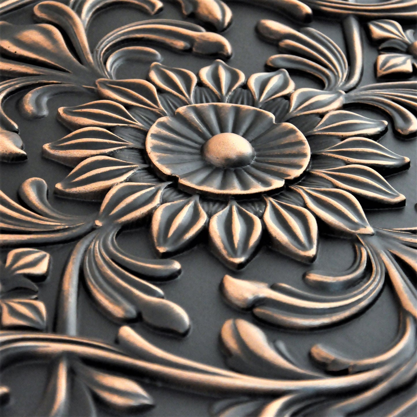 Backsplash Metal Mural Tile Hand Made Plaque Harmony 18"x24" Oil Rubbed Bronze