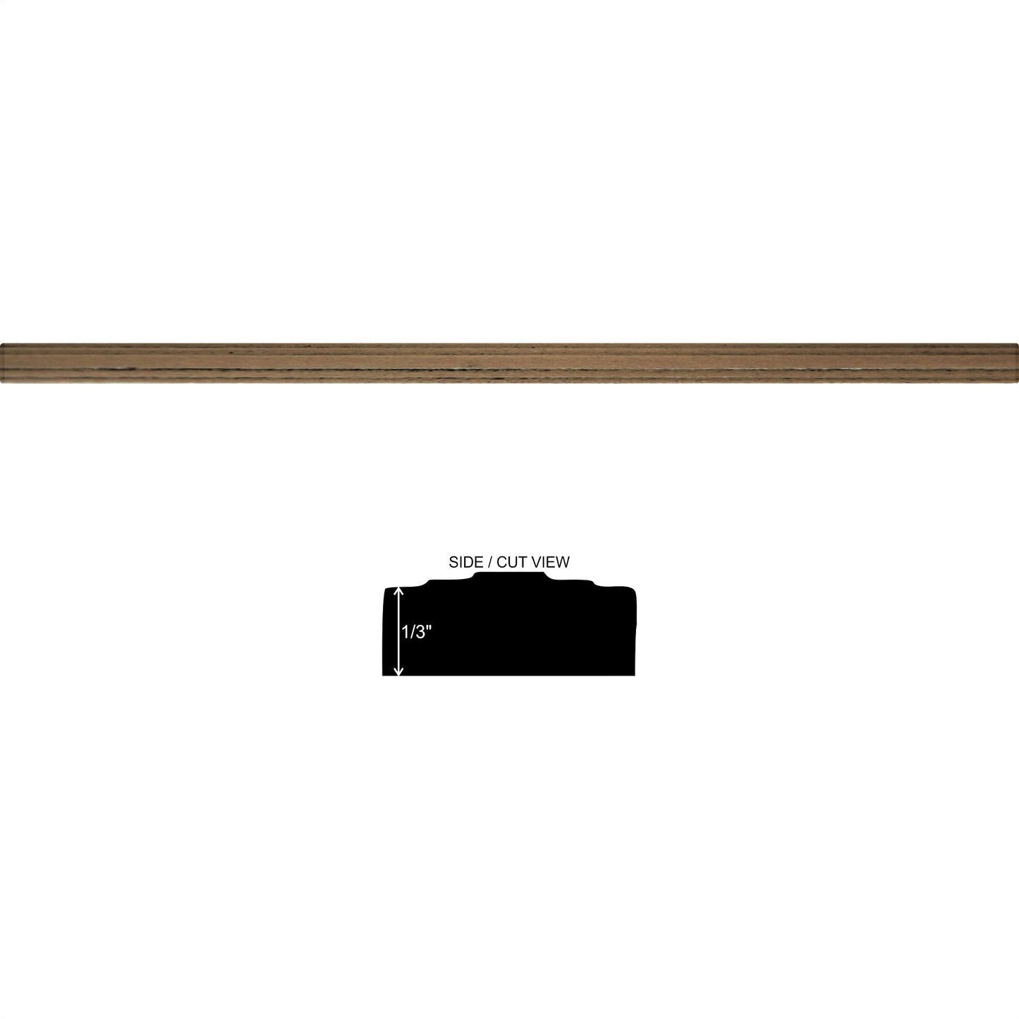 Custom Metal Bronze 1/2 in. x 12 in. Matte Metal Flat Decorative Pencil Liner Wall Tile Trim (5 Linear Foot / Pack)