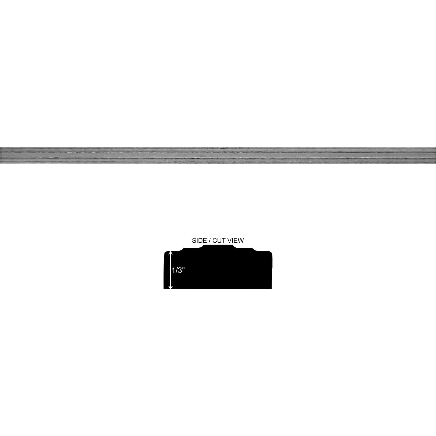 Custom Pewter Nickel 1/2 in. x 12 in. Matte Metal Flat Decorative Pencil Liner Wall Tile Trim (5 Linear Foot / Pack)