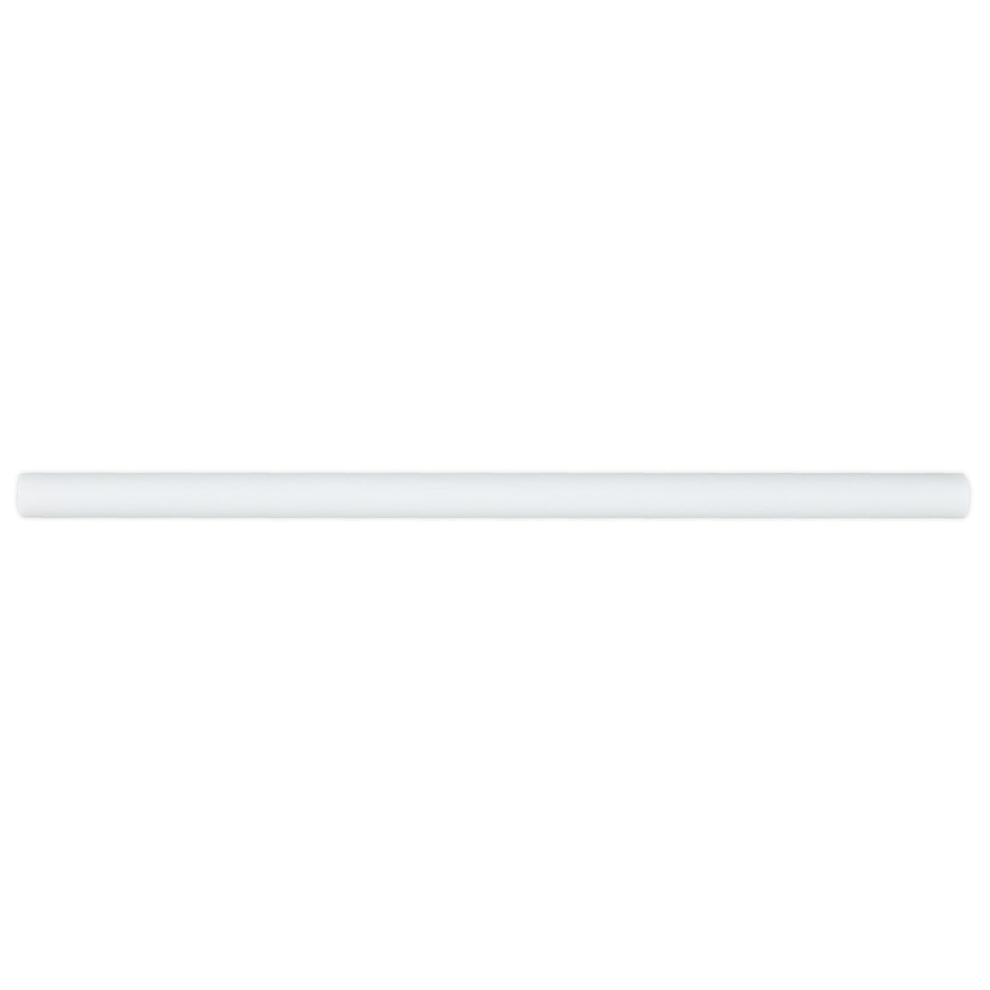 White Dolomite Pencil Molding 0.6 in. x 12 in. x 19 mm Polished Marble Wall Tile Trim (5 lin. ft./case)
